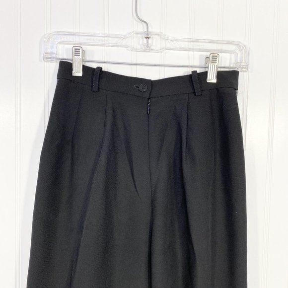 TEMPESTA Black Dressy Tuxedo Slacks Puddle Pants 4 - Picture 3 of 14